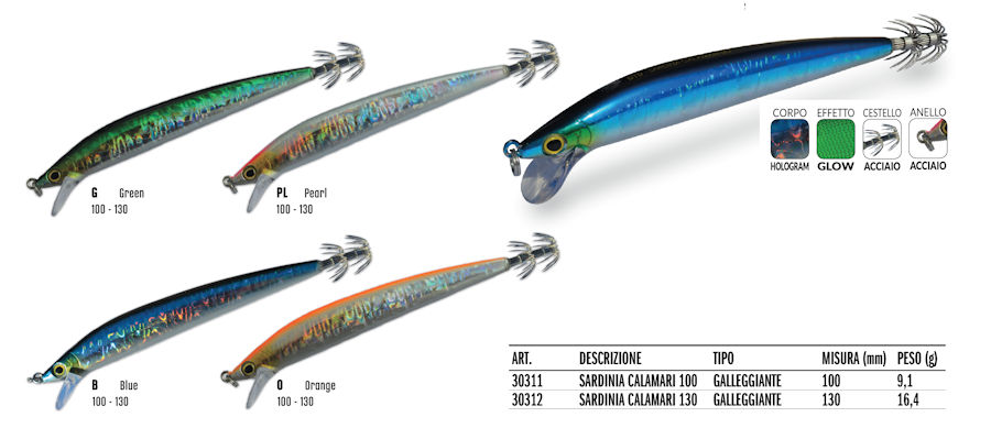 DTD SARDINA CALAMARI TROLLING FASSA